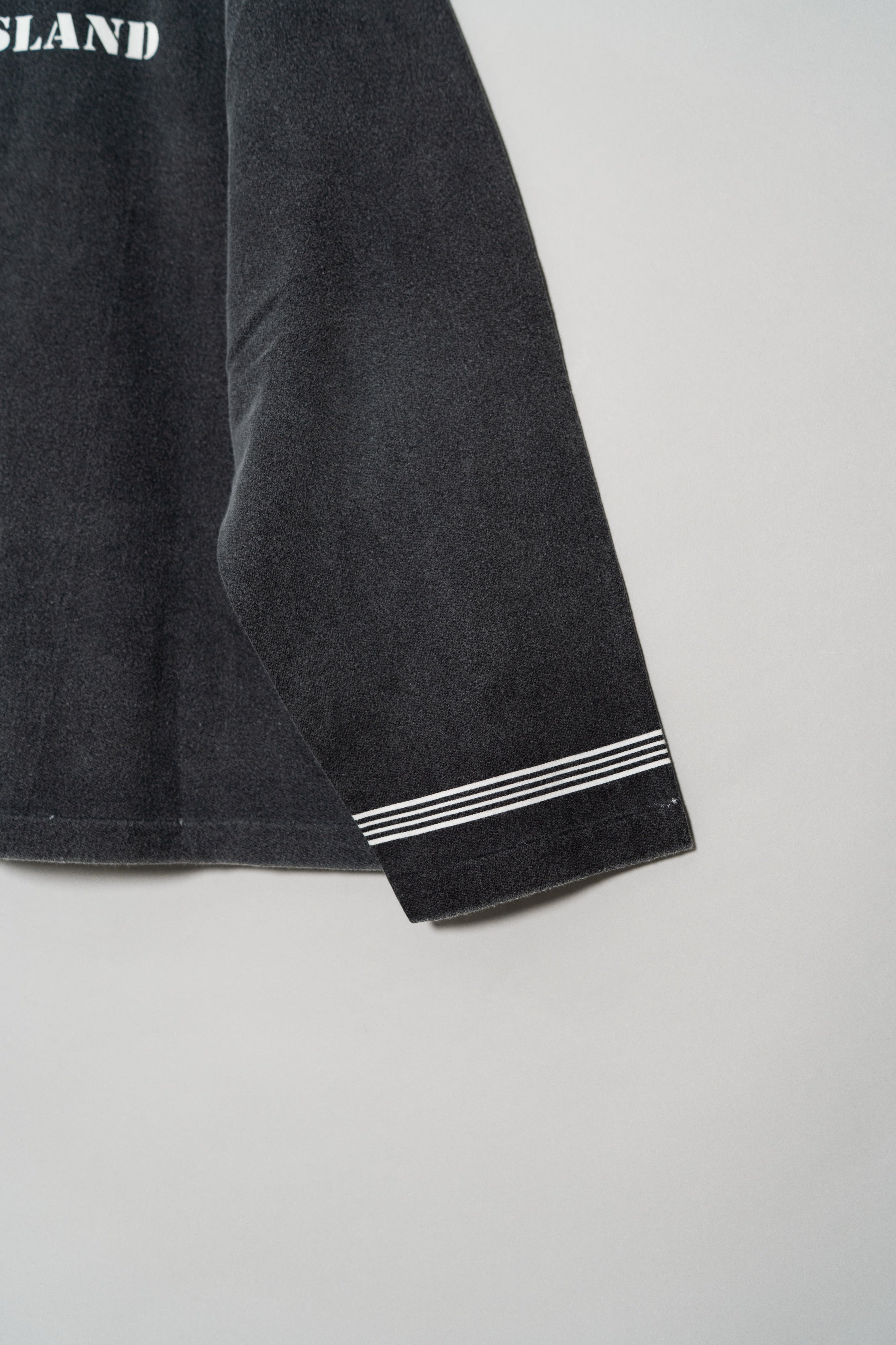 1980S STONE ISLAND MARINA SPELL OUT STRIPED SWEATSHIRT BY MASSIMO