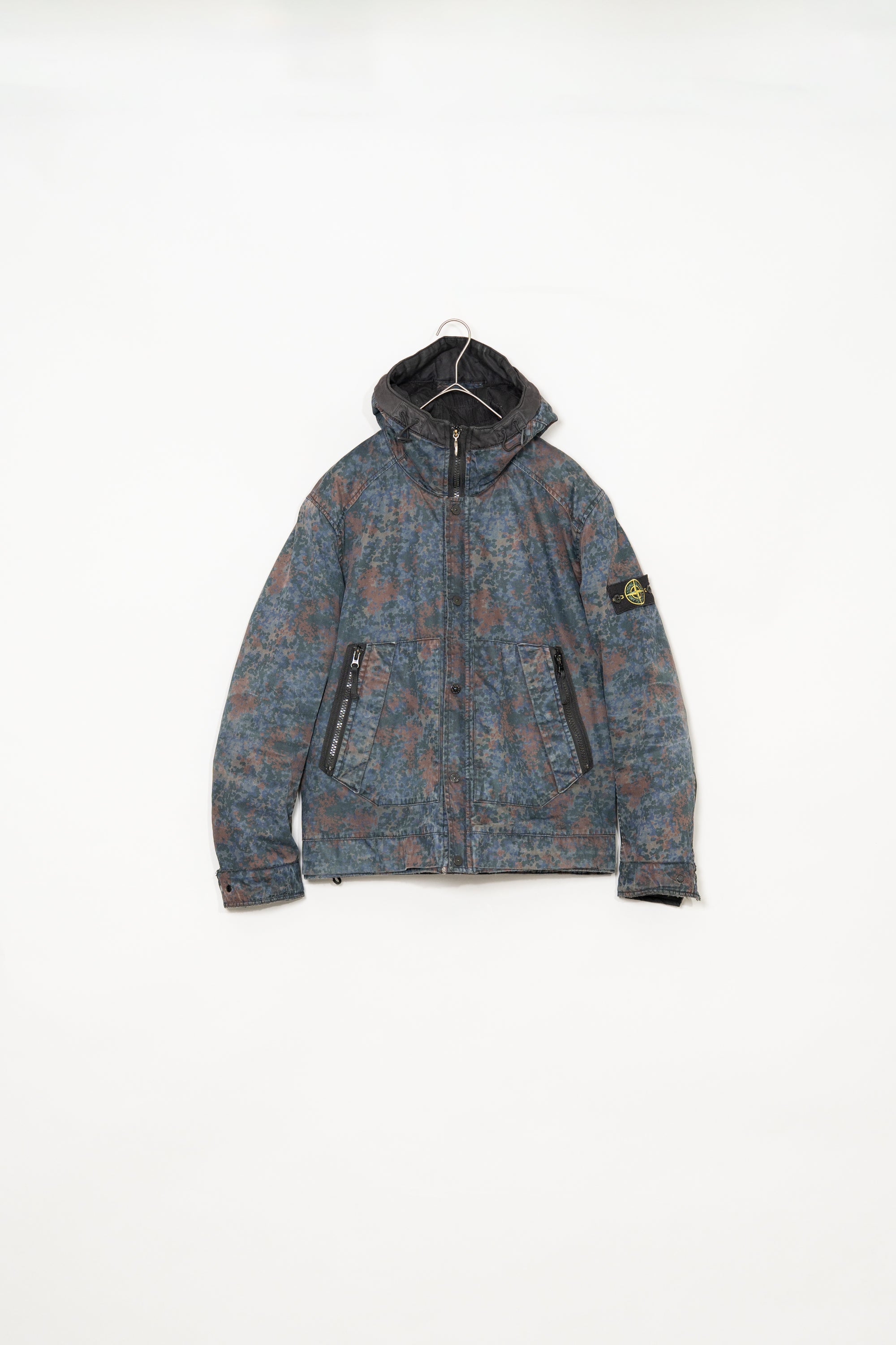 Stone Island 2013AW Raso Gommato Camo Print Overdyed Hooded Padded