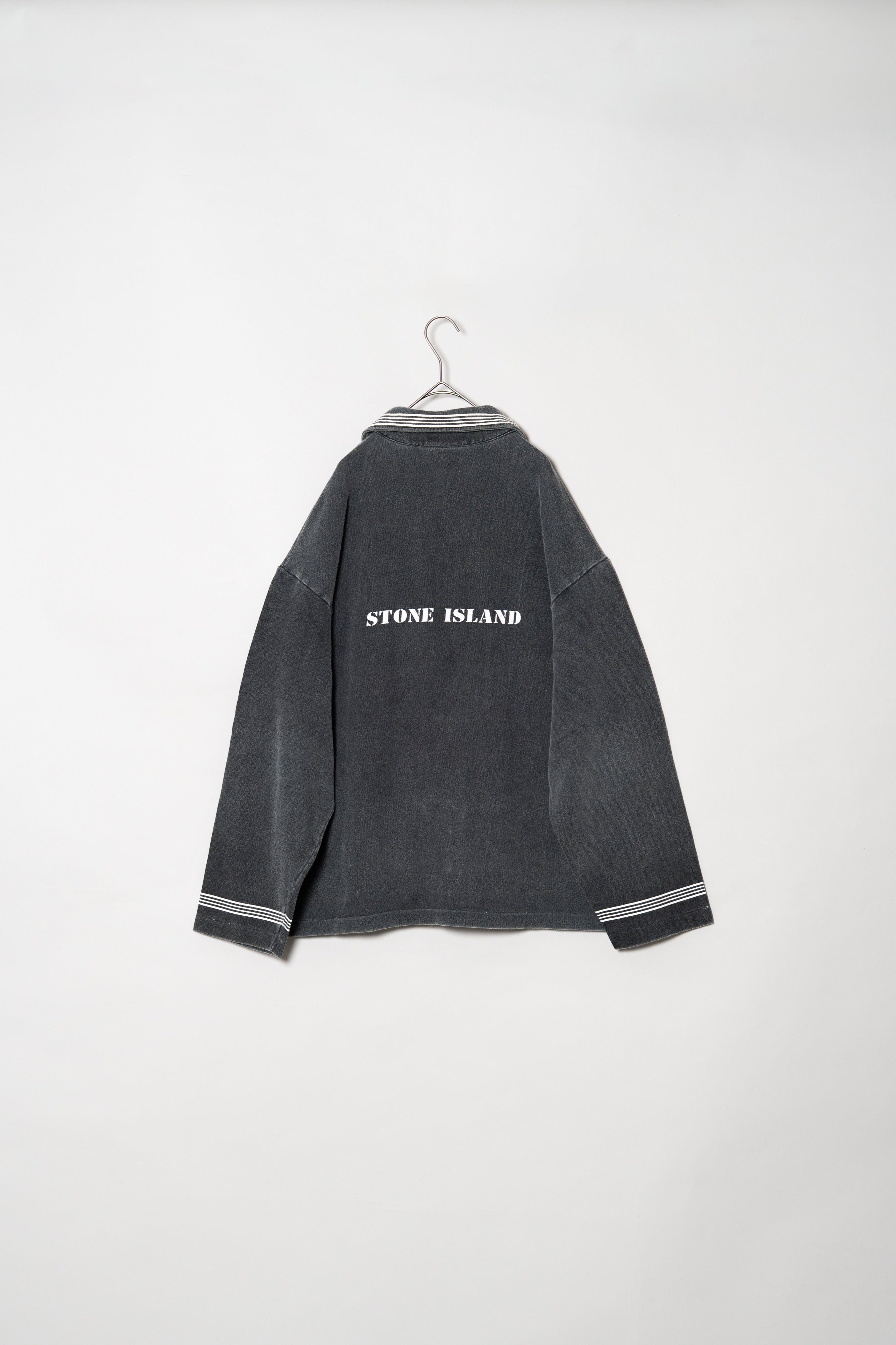 STONE  ストーンアイランド マッシモオスティ 80sスウェット 1980S STONE ISLAND MARINA SPELL OUT STRIPED SWEATSHIRT BY MASSIMO