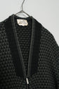 HERMES  Houndstooth Check Cashmere Zip Blouson