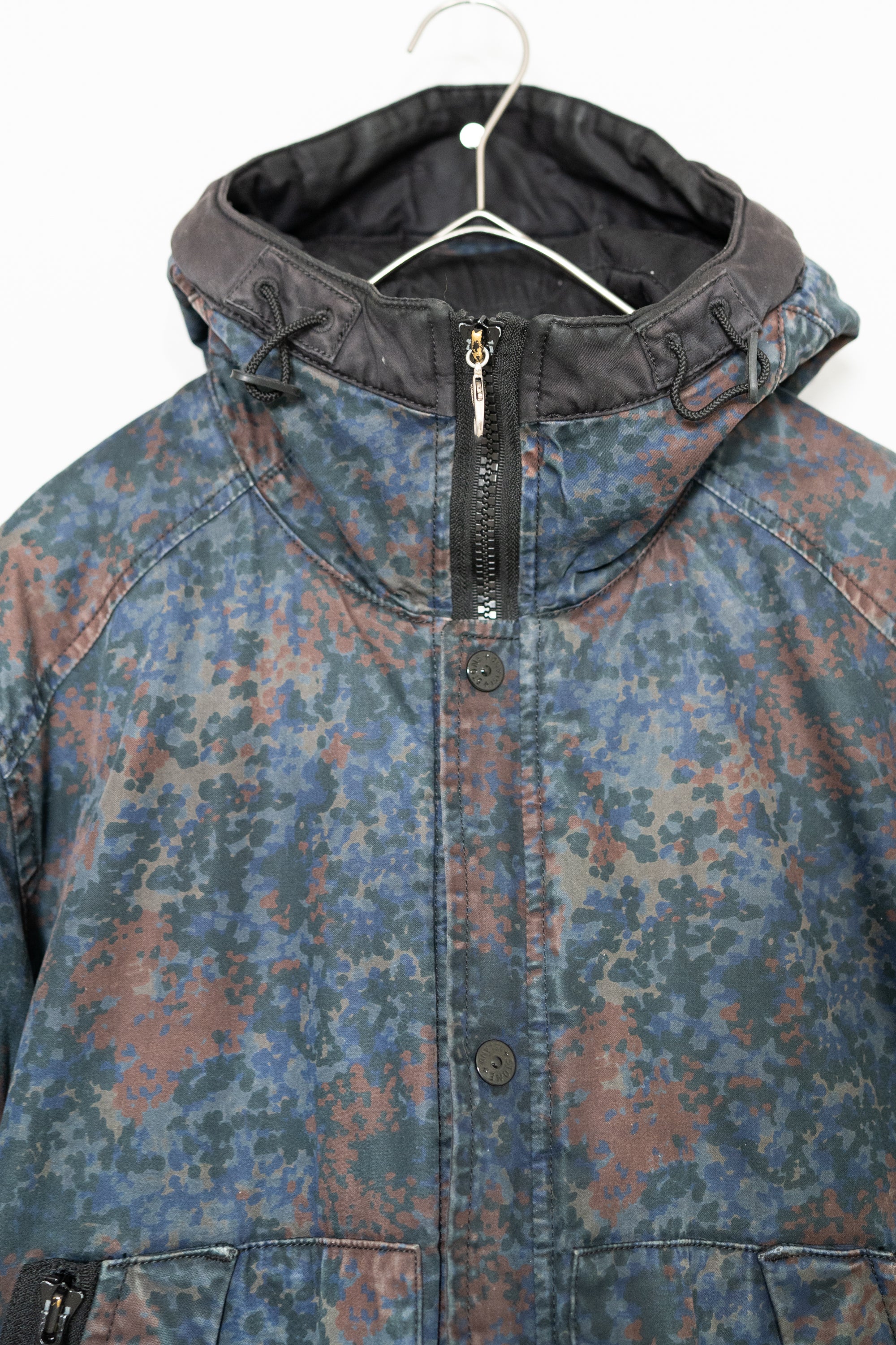Stone Island 2013AW Raso Gommato Camo Print Overdyed Hooded Padded