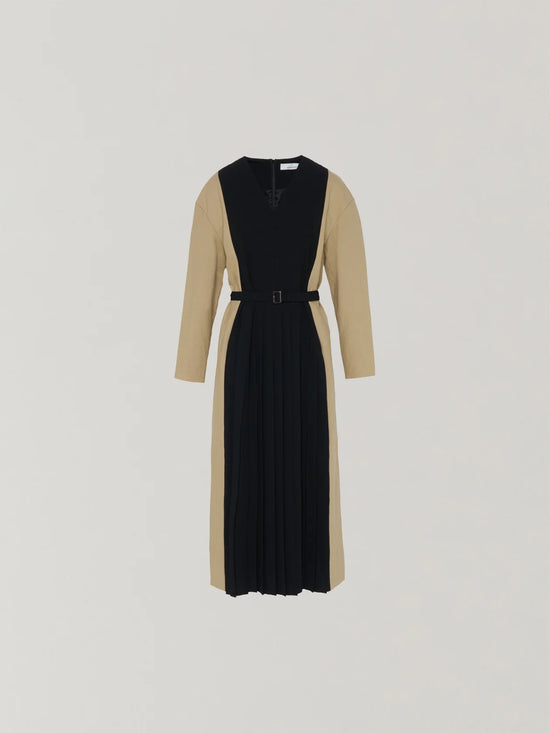 AKIRANAKA Kate front pleats dress BKBE