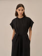 AKIRANAKA Selina back cape dress BK