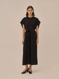 AKIRANAKA Selina back cape dress BK