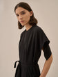 AKIRANAKA Selina back cape dress BK