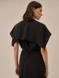 AKIRANAKA Selina back cape dress BK