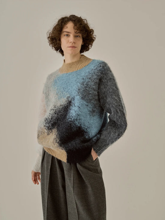 AKIRANAKA Ricarda knit pullover BLBE