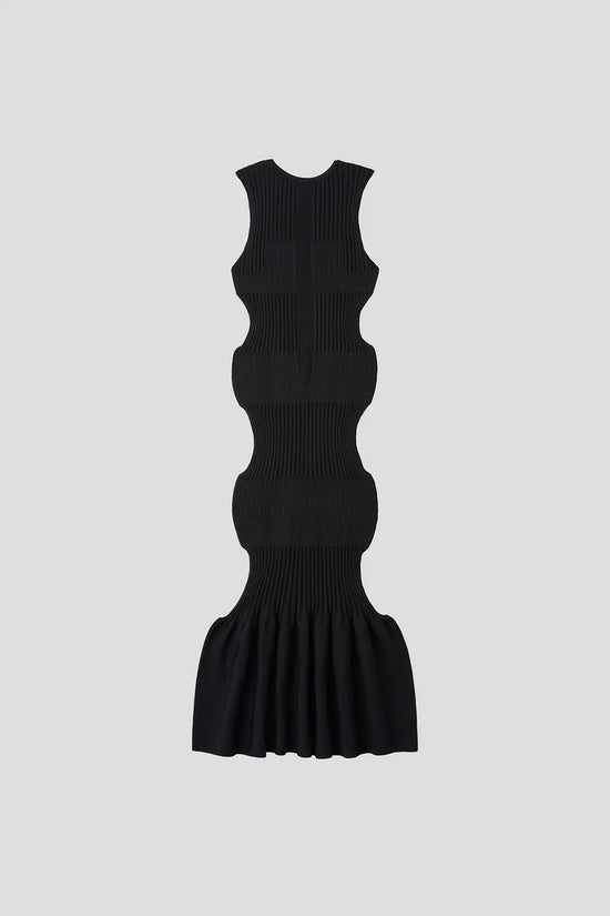 FLUTED SLEEVELESS MERMAID DRESS