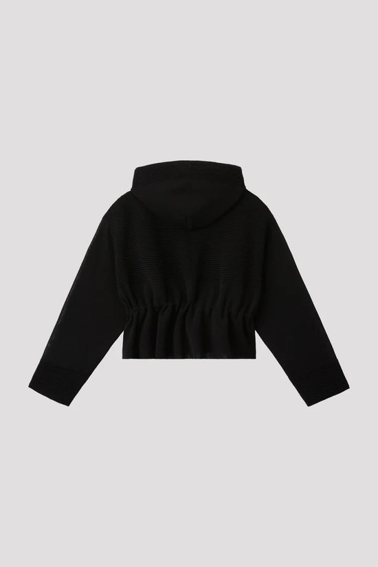 TC MILAN RIB CROPPED HOODIE JACKET