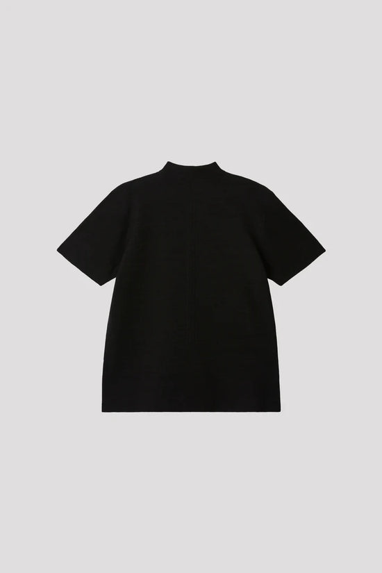 GARTER MOCKNECK SHORT SLEEVE TEE SHIRT