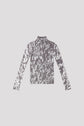 SOFT PORTRAIT FOIL HIGHNECK LONG SLEEVE TOP