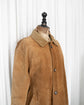 80s Burberrys Leather Car Coat with Corduroy Collar & Wool Nova Check Lining Made in SPAIN
