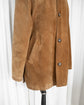80s Burberrys Leather Car Coat with Corduroy Collar & Wool Nova Check Lining Made in SPAIN
