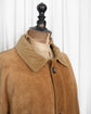 80s Burberrys Leather Car Coat with Corduroy Collar & Wool Nova Check Lining Made in SPAIN