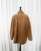 80s Burberrys Leather Car Coat with Corduroy Collar & Wool Nova Check Lining Made in SPAIN