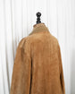 80s Burberrys Leather Car Coat with Corduroy Collar & Wool Nova Check Lining Made in SPAIN