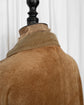 80s Burberrys Leather Car Coat with Corduroy Collar & Wool Nova Check Lining Made in SPAIN