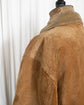 80s Burberrys Leather Car Coat with Corduroy Collar & Wool Nova Check Lining Made in SPAIN