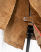80s Burberrys Leather Car Coat with Corduroy Collar & Wool Nova Check Lining Made in SPAIN