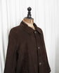 90s allegri  Microfiber Faux Suede Zip & Button Half Coat  Made in ITARY