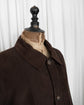 90s allegri  Microfiber Faux Suede Zip & Button Half Coat  Made in ITARY