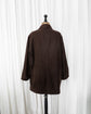 90s allegri  Microfiber Faux Suede Zip & Button Half Coat  Made in ITARY
