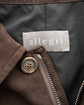 90s allegri  Microfiber Faux Suede Zip & Button Half Coat  Made in ITARY