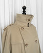 80s BALLANTYNE "LONDRA/B" Cotton Gabardine Double Breasted Trench Coat Made in ITARY