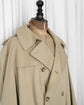 80s BALLANTYNE "LONDRA/B" Cotton Gabardine Double Breasted Trench Coat Made in ITARY