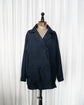 80s PRADA "Light Blue Tag" Double Breasted Tessuto Nylon Short Coat "Design by Miuccia Prada"