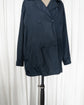 80s PRADA "Light Blue Tag" Double Breasted Tessuto Nylon Short Coat "Design by Miuccia Prada"