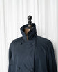 80s PRADA "Light Blue Tag" Double Breasted Tessuto Nylon Short Coat "Design by Miuccia Prada"