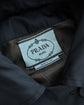 80s PRADA "Light Blue Tag" Double Breasted Tessuto Nylon Short Coat "Design by Miuccia Prada"