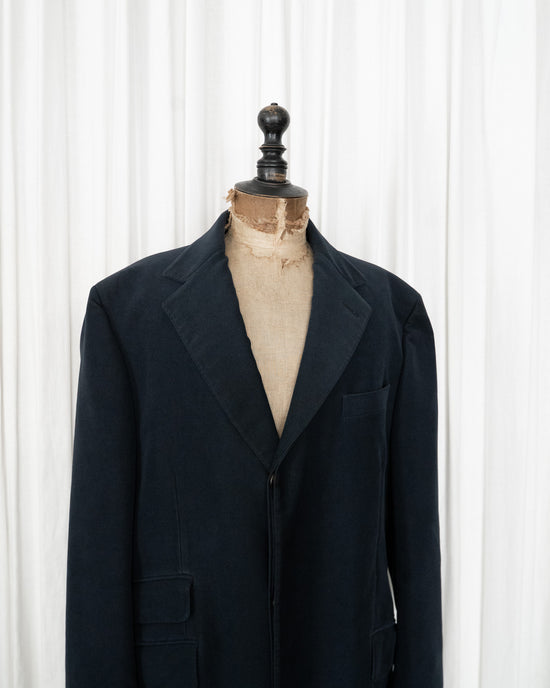1990s Loro Piana Peached Moleskin Single Chesterfield Coat Made in ITARY