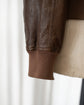 BRUNELLO CUCINELLI A-2 Type Nappa Leather Military Bomber Jacket Made in ITARY