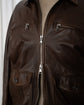 BRUNELLO CUCINELLI A-2 Type Nappa Leather Military Bomber Jacket Made in ITARY