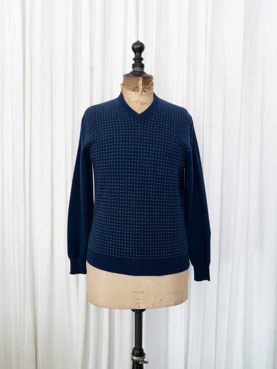 2000s MADE IN ITARY BALLANTYNE Pure Cashmere Vneck Birdseye Knit Size 46