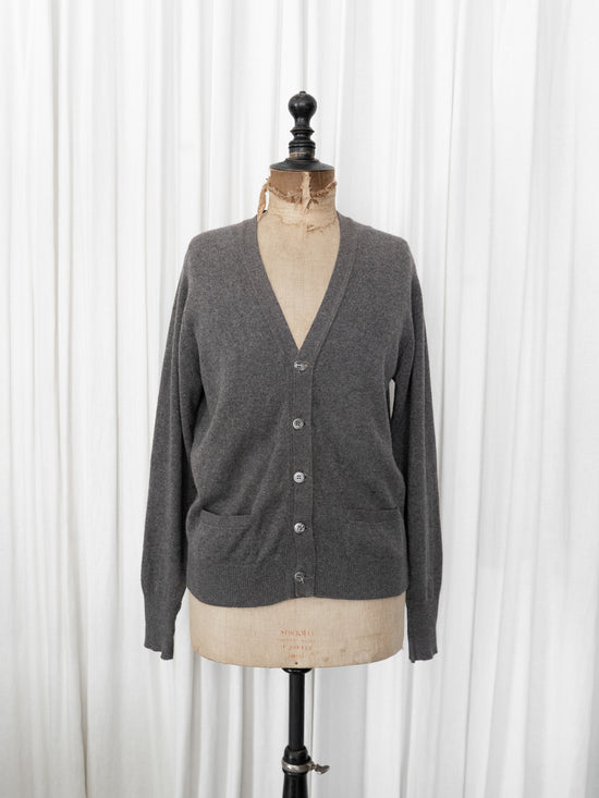 1980s MADE IN SCOTLAND BALLANTYNE Pure Cashmere Knit Cardigan Size 40