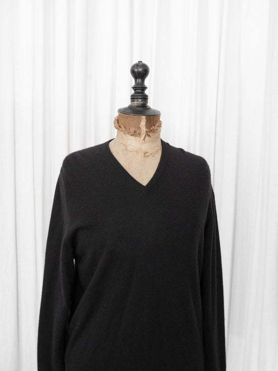 1990s MADE IN SCOTLAND BALLANTYNE Pure Cashmere Vneck Knit Size 42