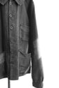1930~1940’s LE TRAVAILLEUR GALLICE Beatiful patched Black moleskin work jacket "V pocket & 6 buttons"