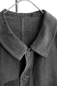 1940’s LE MONT ST MICHEL Beatiful patched Black moleskin work jacket "V pocket"
