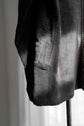 1940’s LE MONT ST MICHEL Beatiful patched Black moleskin work jacket "V pocket"