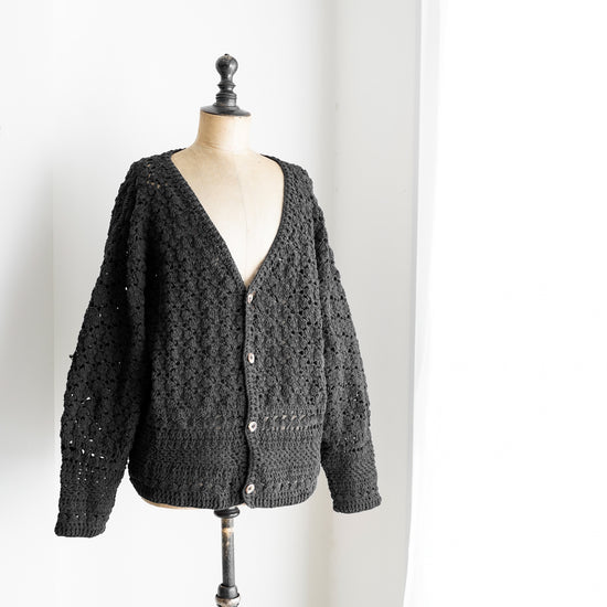 Crochet Cotton Cardigan "Solid" A