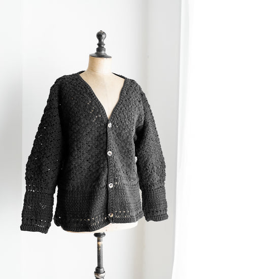 Crochet Cotton Cardigan "Solid" B