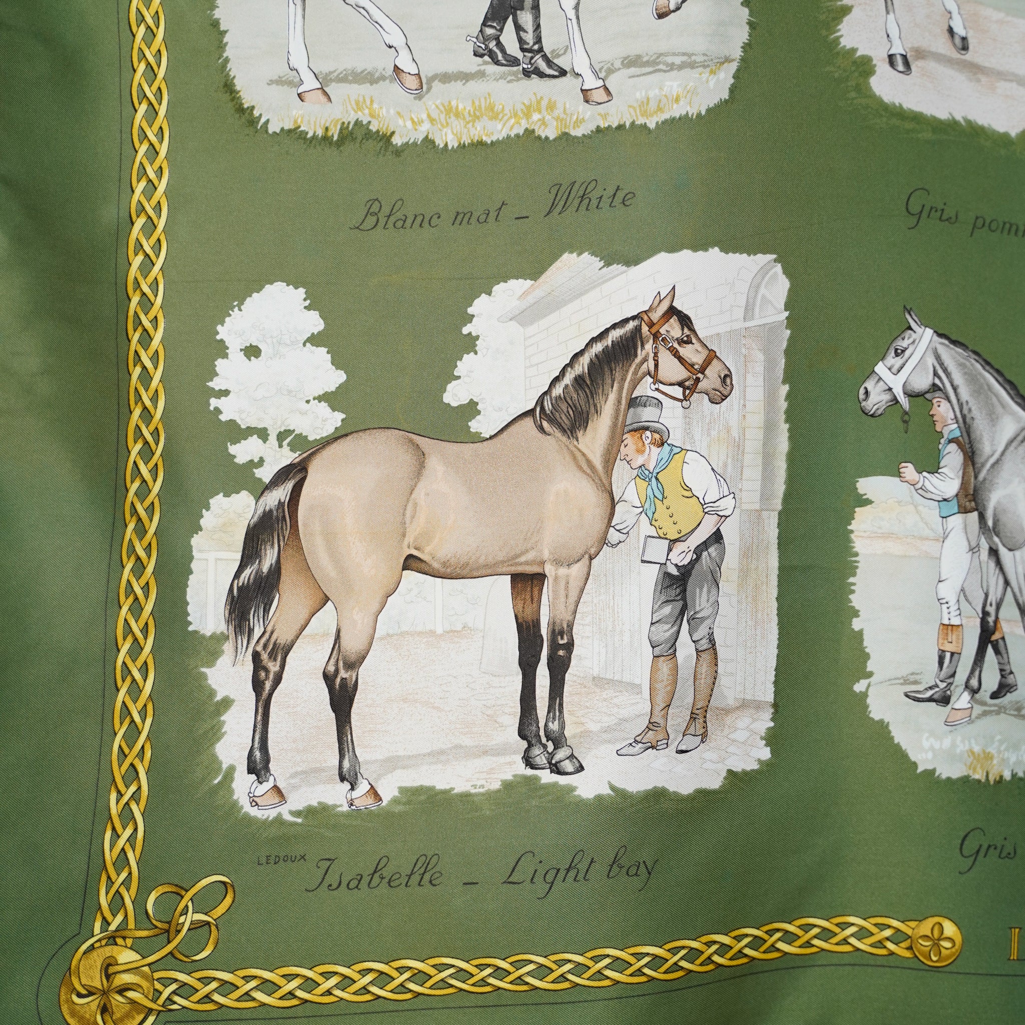 HERMES エルメス カレ90 スカーフ LES ROBES 馬の毛色