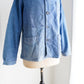 1940’s French Vintage LE MONT ST MICHEL Blue moleskin work jacket "V pocket"