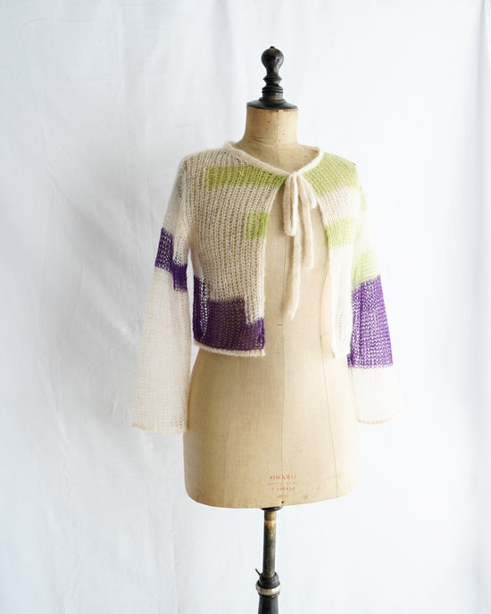 patchwork knit cardigan