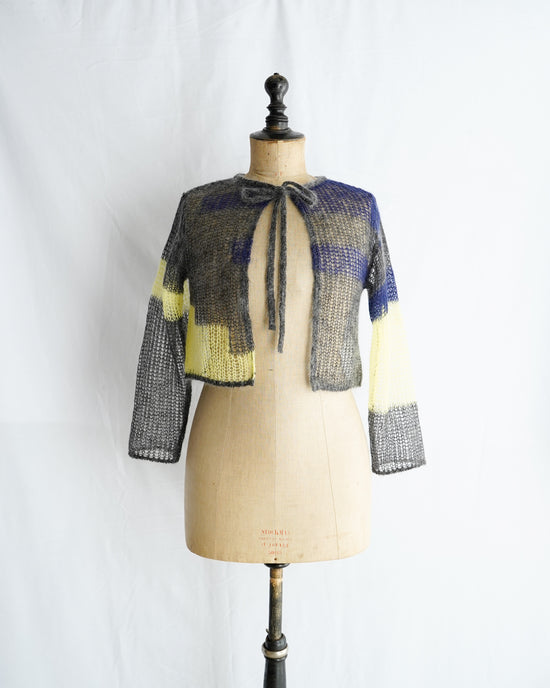 patchwork knit cardigan