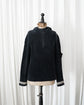 Early 2000s STONE ISLAND  Spellout Half Zip Hooded Chenille Knit
