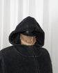 Early 2000s STONE ISLAND  Spellout Half Zip Hooded Chenille Knit
